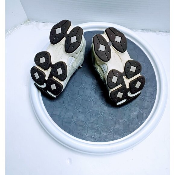 New Balance Kids 6M IV990GL Shoes Grey/Green Mesh/Suede - Picture 4 of 7